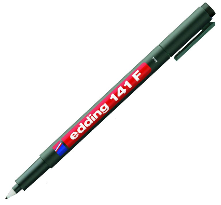 Popisovač na fólie Edding 141 F - černý, 0,6 mm