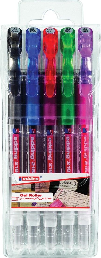 Obrázek produktu: Edding 2185 Gelový roller - sada 5 barev