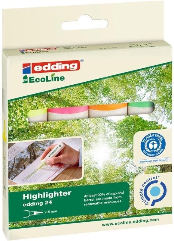 Zvýrazňovač Edding Eco - 4 barvy