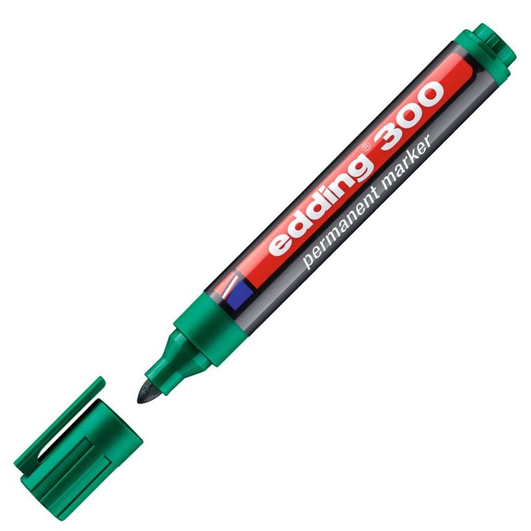 Popisovač permanentní Edding 300 - zelený