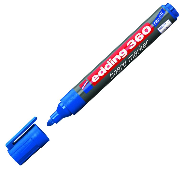 Popisovač na bílé tabule Edding 360 - modrý, kulatý