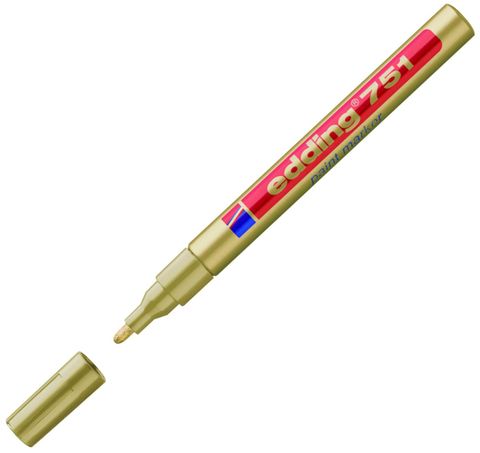 Obrázek produktu: Edding 751 Lakový popisovač - zlatý