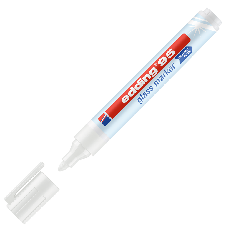 Popisovač na sklo edding 95 - bílý