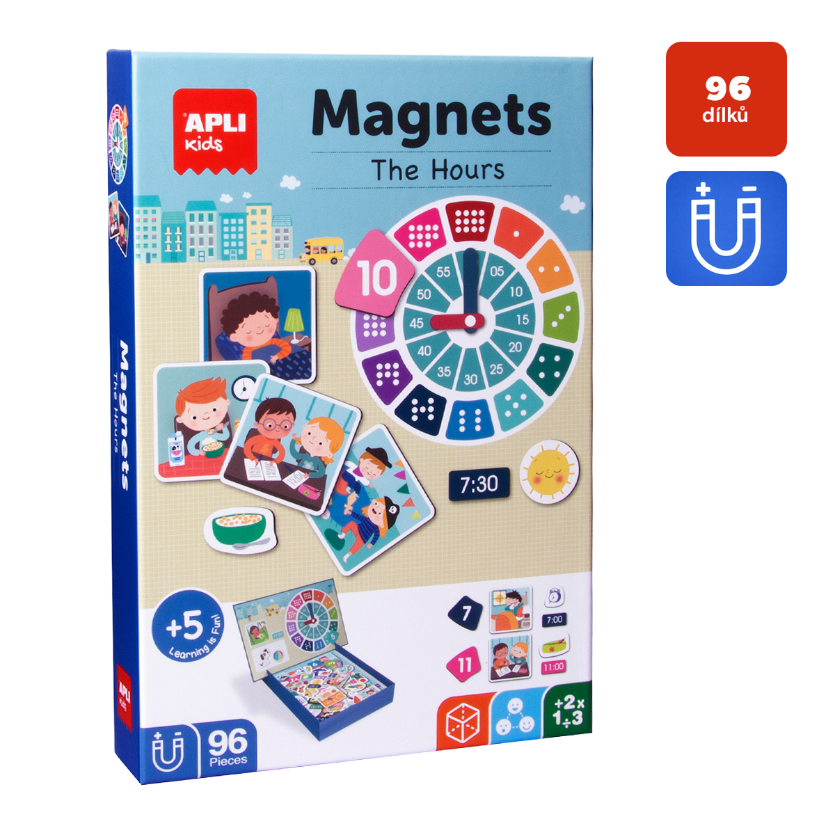Edukační hra s magnety - Hodiny