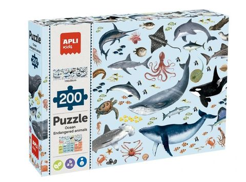 Obrázek produktu: Edukační puzzle – Ohrožená zvířata v oceánu