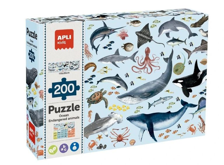 Levně Edukační puzzle – Ohrožená zvířata v oceánu
