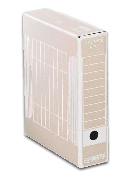 EMBA Archivační box vnitřní 33 × 26 × 7,5 cm - bílý potisk