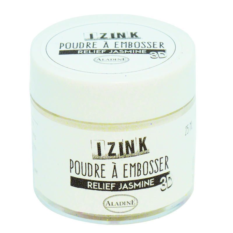 Embosovací prášek Aladine, IZINK - Jasmine, bílá 25 ml