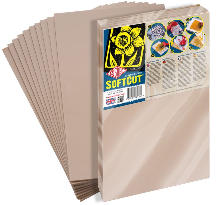 ESSDEE lino Softcut 300 × 200 × 3 mm - 10 ks