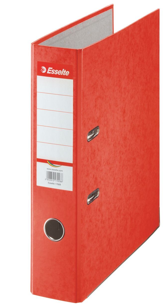 Esselte Pořadač pákový Rainbow 7,5 cm kartonový - červený