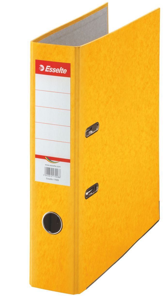 Esselte Pořadač pákový Rainbow 7,5 cm kartonový - žlutý