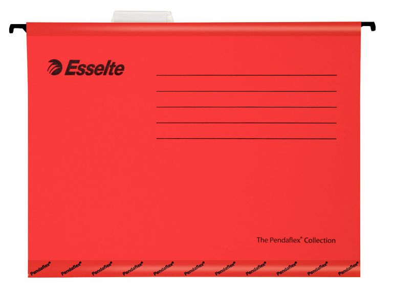Esselte Papírové závěsné desky Pendaflex Standard, červené, 25 ks