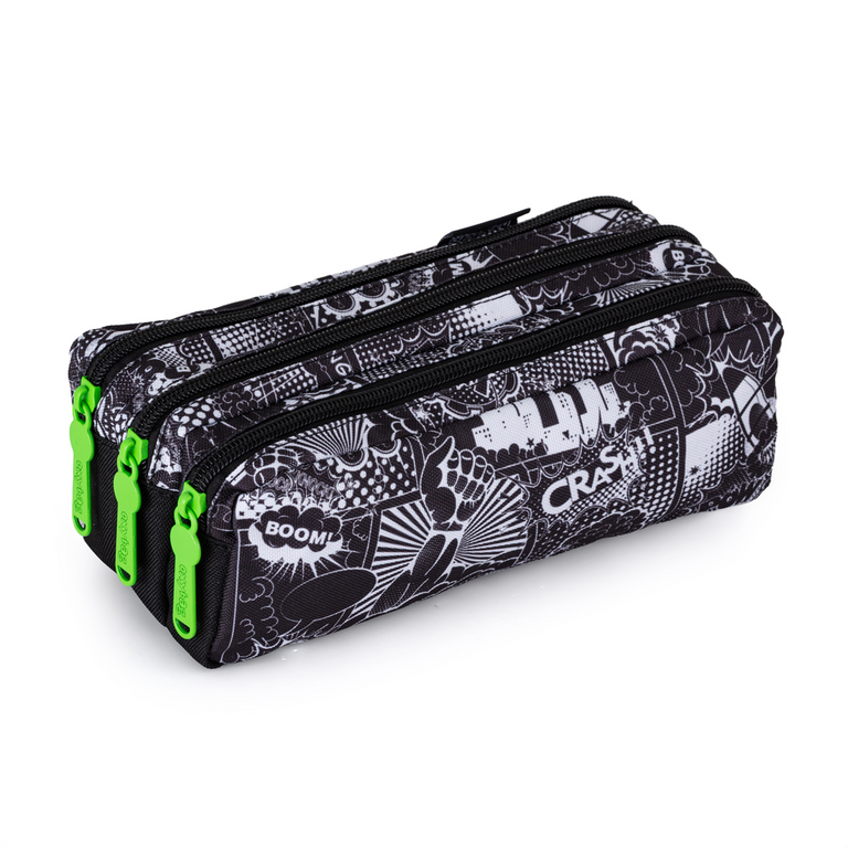 Pouzdro etue 3 zipy Crash KARTONPP