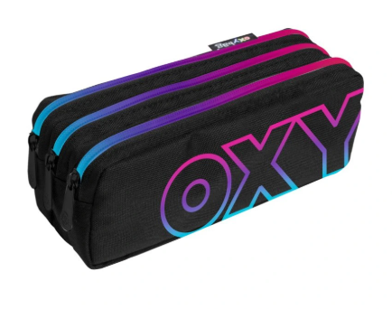 Etue Oxbag Rainbow Pink tři zipy