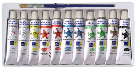 Obrázek produktu: Europen Barvy temperové v tubě 16 ml - 10+1 barev