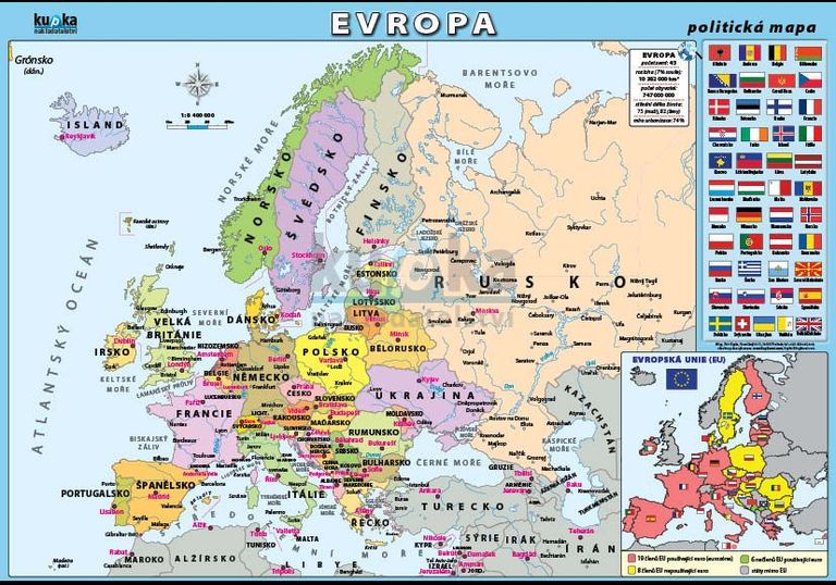 Levně Evropa - politická mapa XL (100x70 cm)