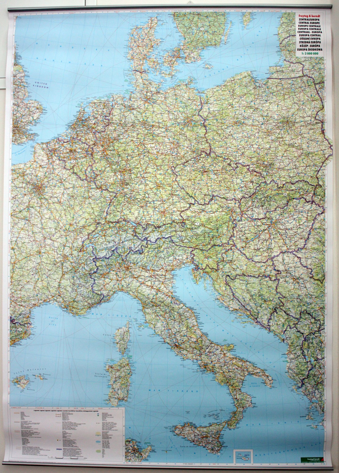 Evropa - střední -FR- nást.mapa - 88*125cm /P/