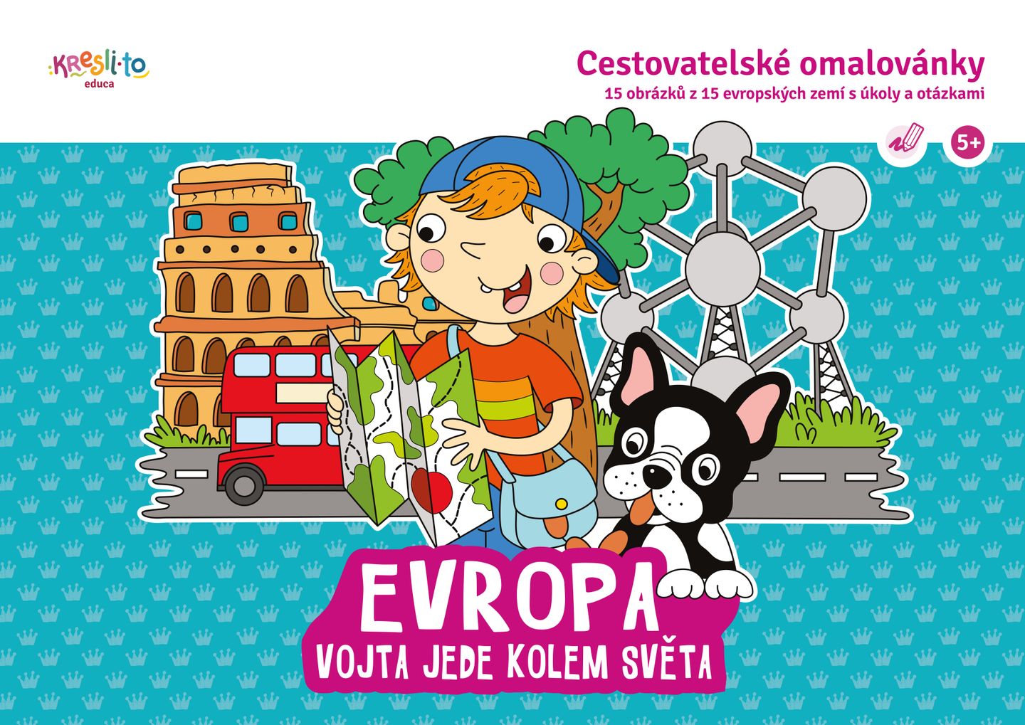 Evropa - Vojta jede do Světa - cestovatelské omalovánky