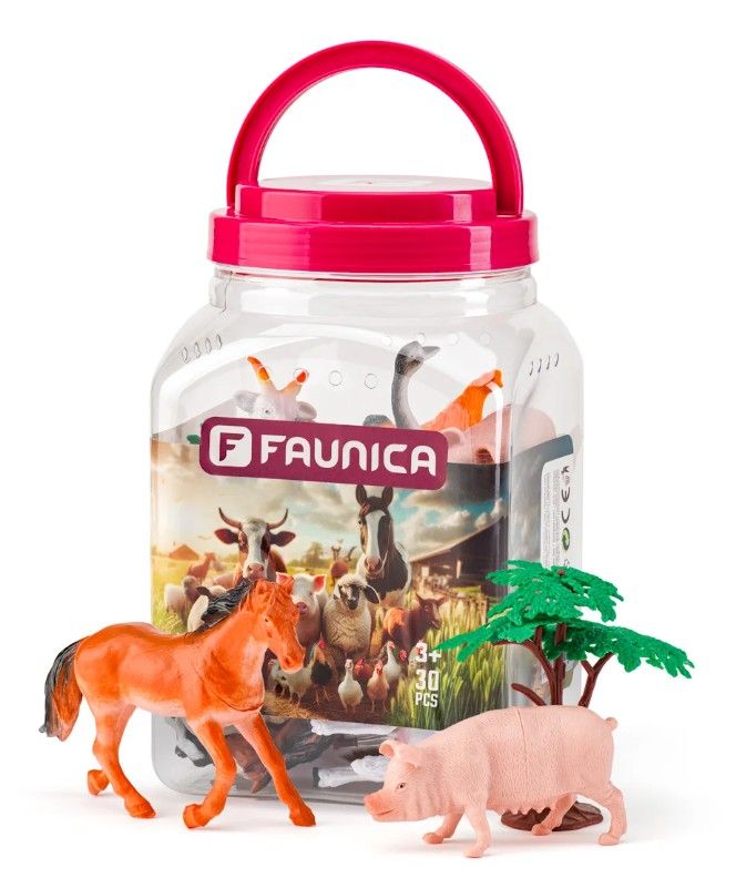 Faunika - Zvířátka figurky sada v MEGA tubě - Farma