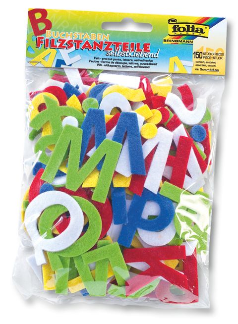 Obrázek produktu: Filcová samolepicí písmena - 150 ks