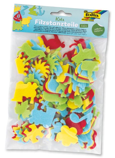 Obrázek produktu: Filcové samolepicí výseky  - "DĚTSKÉ" - 112 ks