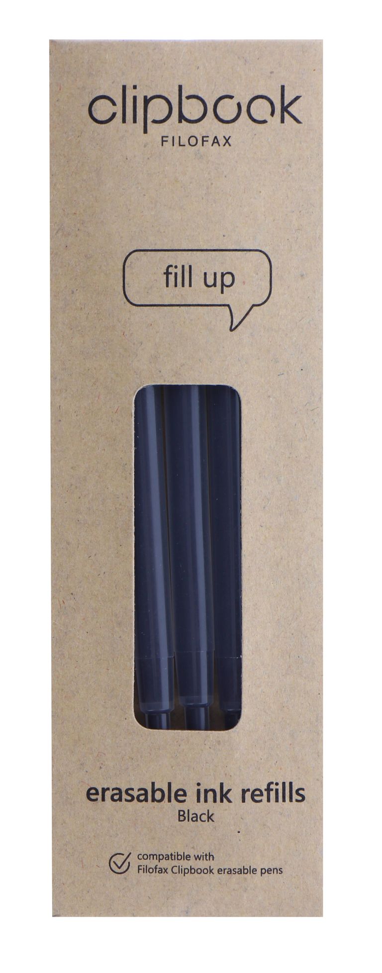 Náplň Filofax do gumovacího pera 3 ks, černá
