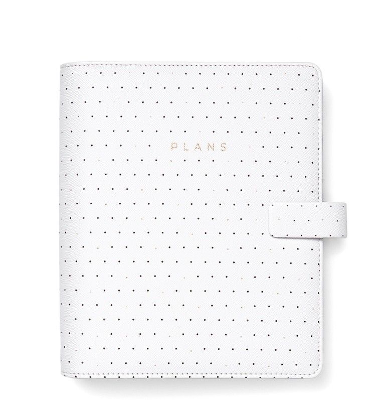Filofax Kroužkový diář 2025 Moonlight bílá A5