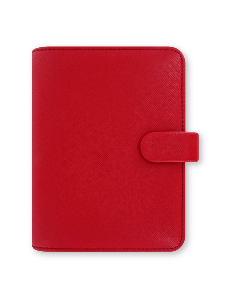 Filofax Kroužkový diář 2025 Saffiano kapesní - červený