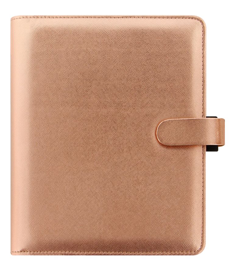 Filofax Kroužkový diář 2027 Saffiano Metallic A5 - Rose Gold