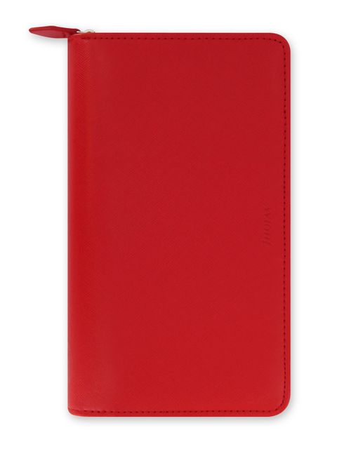 Obrázek produktu: Filofax Kroužkový diář 2027 Saffiano osobní compact zip - červený