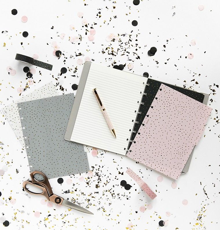 Rozřazovač Confetti náplň A5 zápisníků Filofax Notebook
