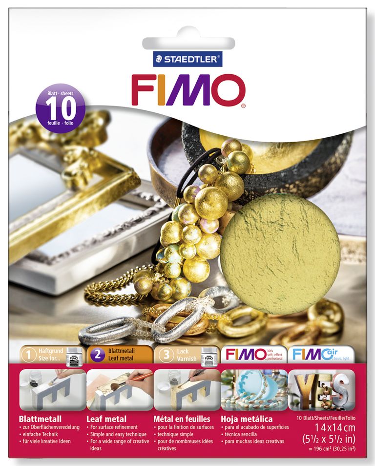 Staedtler FIMO metalické plátky zlatý, 10 ks