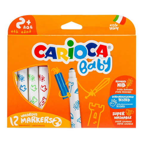 Obrázek produktu: Fixy Carioca Baby 2+, kulatý hrot - 12 ks