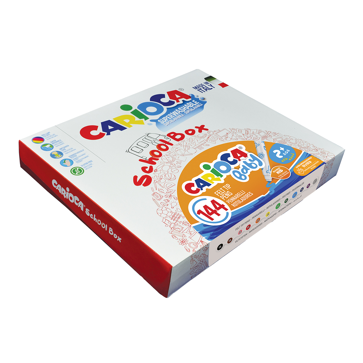 Fixy Carioca Baby 2+, kulatý hrot - papírový box 144 ks