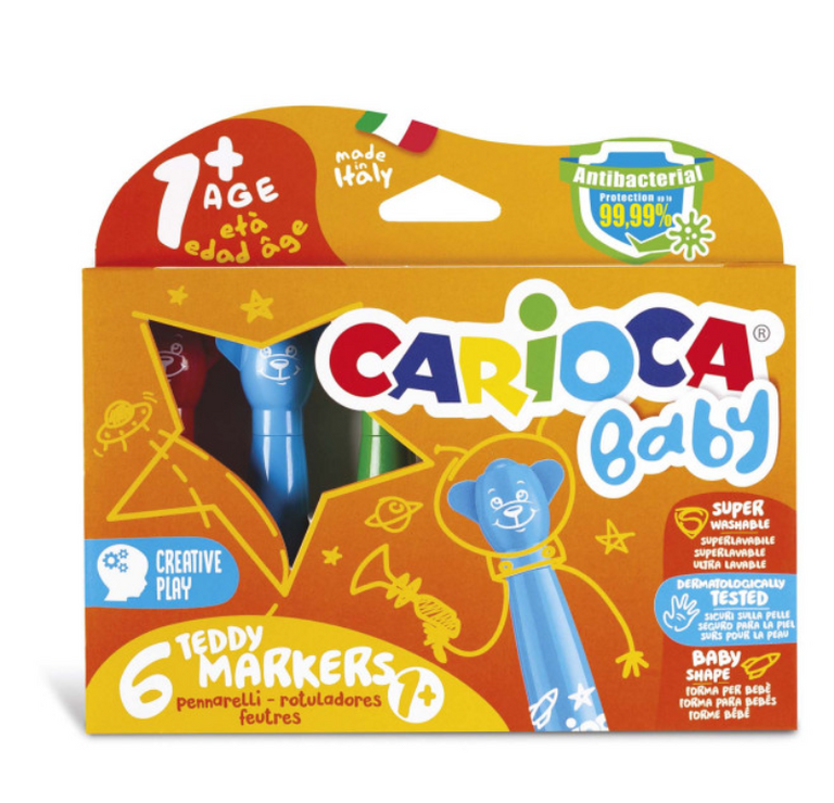 Carioca Baby Teddy fixy 6ks od 1 roku Carioca