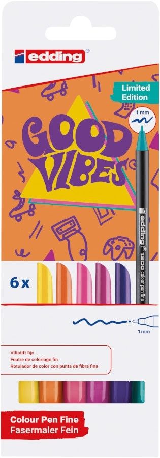 Obrázek produktu: Fixy edding 1200/6 Good Vibes, sada 6 barev