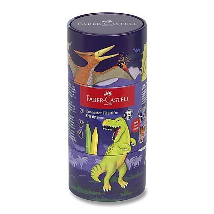 Fixy Faber-Castell Connector Dinosaurus - tuba, 20 ks