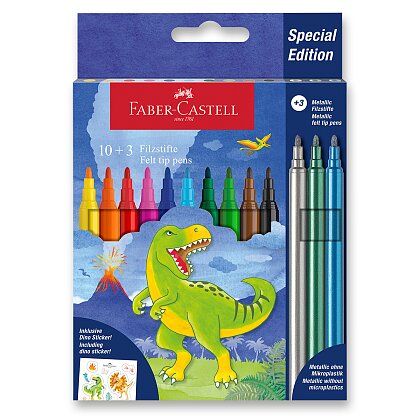 Obrázek produktu: Fixy Faber-Castell Dinosaurus - 13 barev
