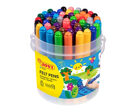 Obrázek produktu: Fixy JOVI - silné MAXI 48 ks vypratelné, v kelímku, 4 × 12 barev