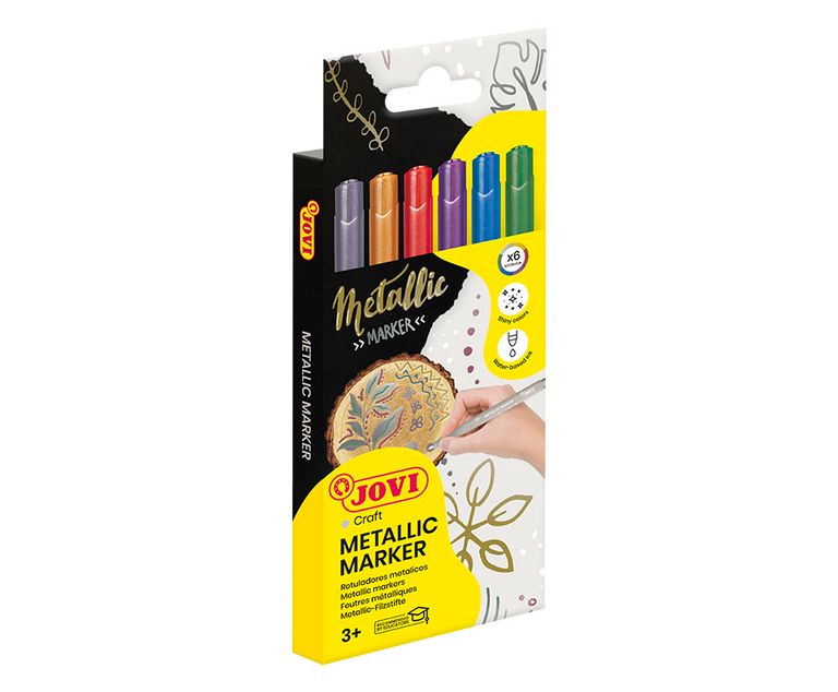 Levně Fixy JOVIDECOR metalic 6 ks - barevné