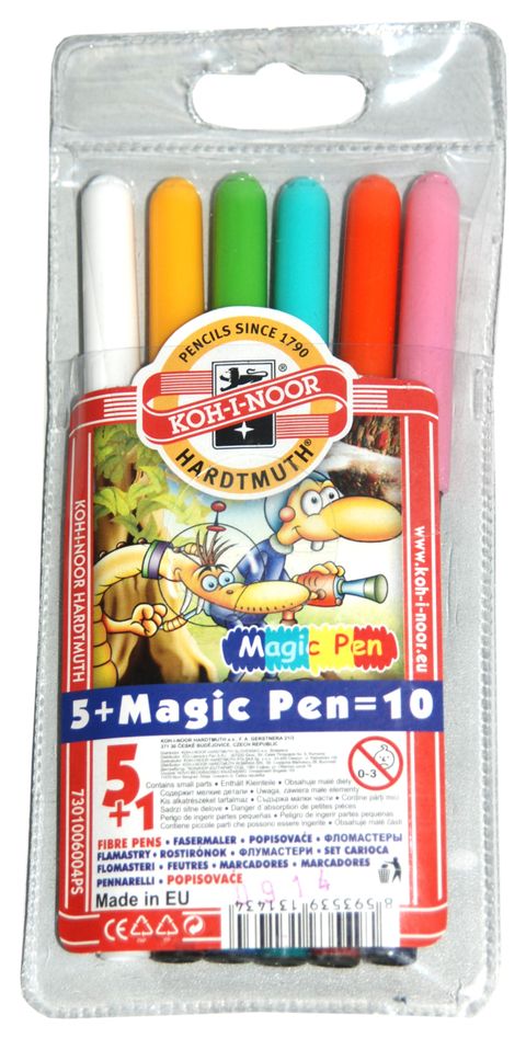 Obrázek produktu: Fixy Koh-i-noor přebarvitelné - 6 barev