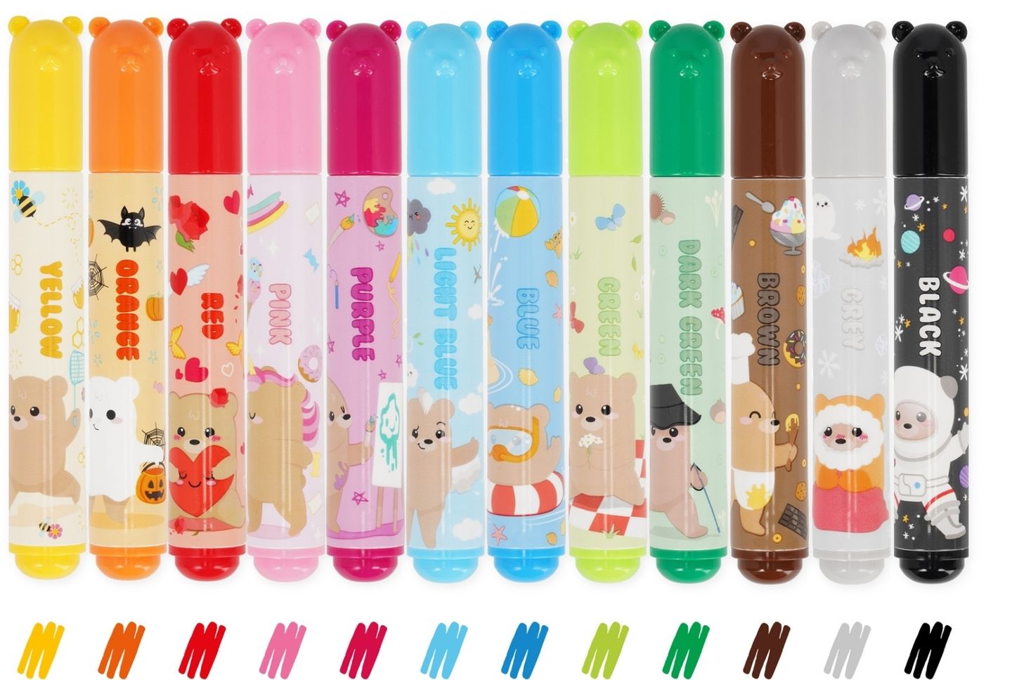 Fixy Legami vypratelné - Teddy Friends - sada 12 barev