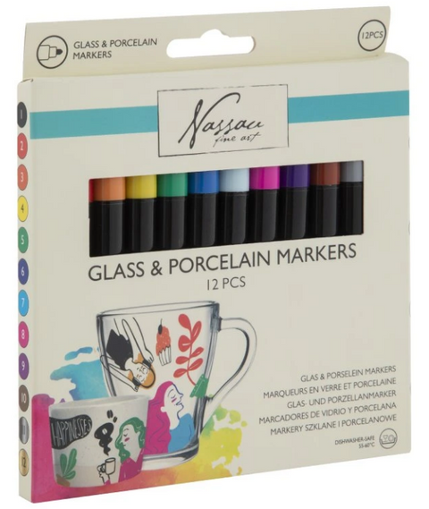 Obrázek produktu: Fixy na porcelán, sklo - 12ks