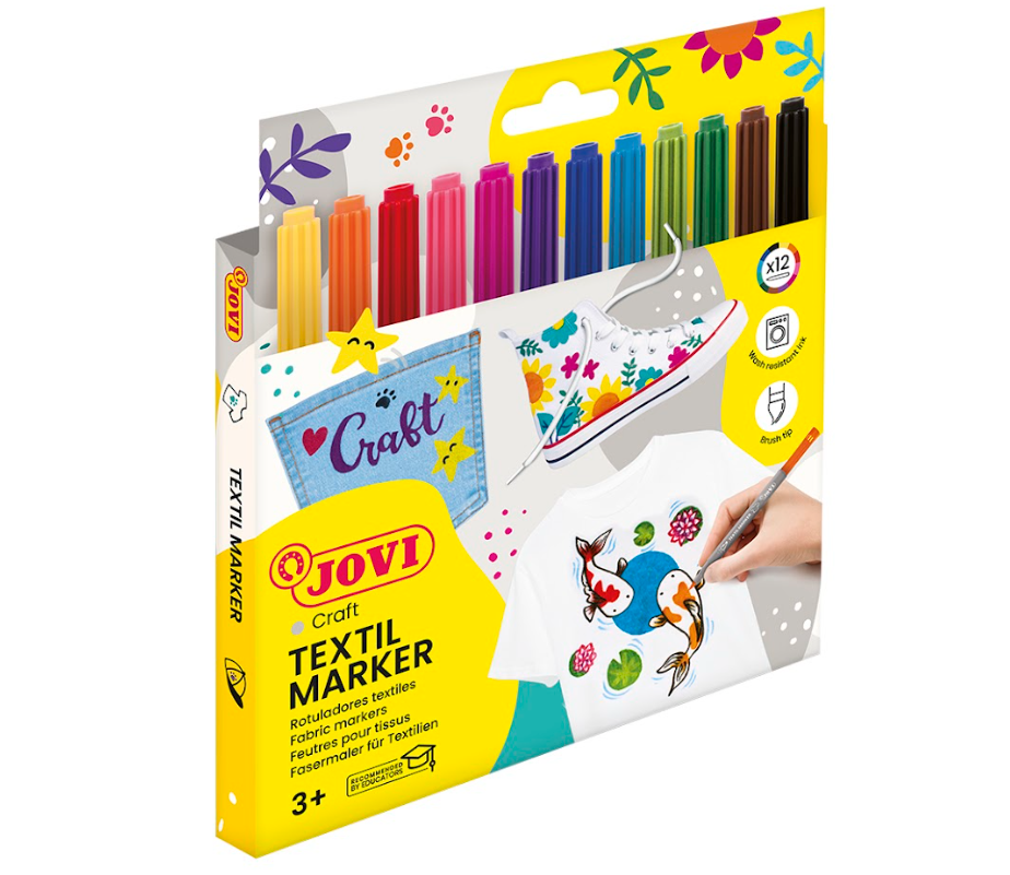 Fixy na textil JOVI - 12 barev
