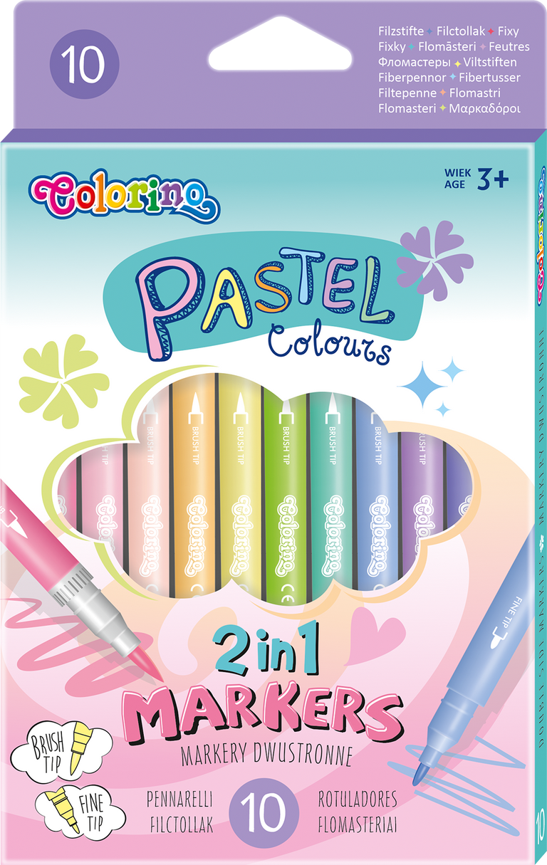 Pastel - oboustranné fixy 10 barev