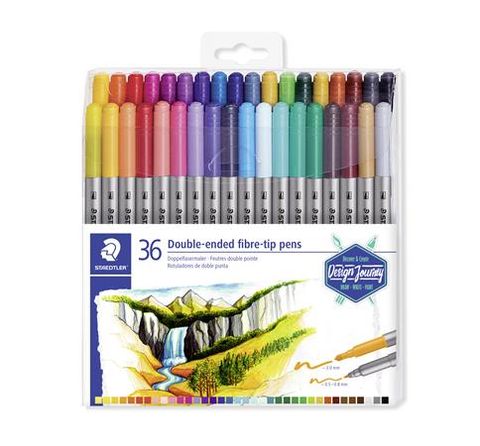 Obrázek produktu: Fixy oboustranné STAEDTLER Design Journey, sada 36 barev