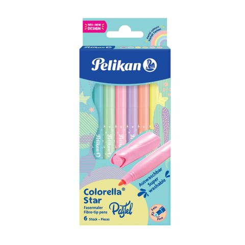 Obrázek produktu: Fixy Pelikan Colorella - sada 6 pastelových barev