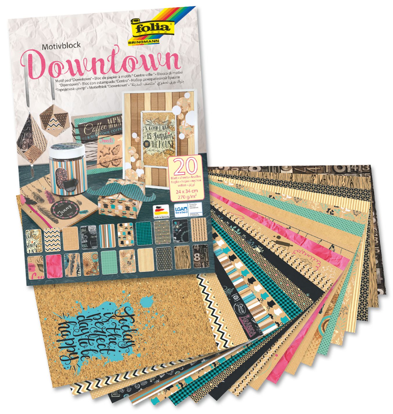 Folia blok s motivem - DOWNTOWN 24 × 34 cm