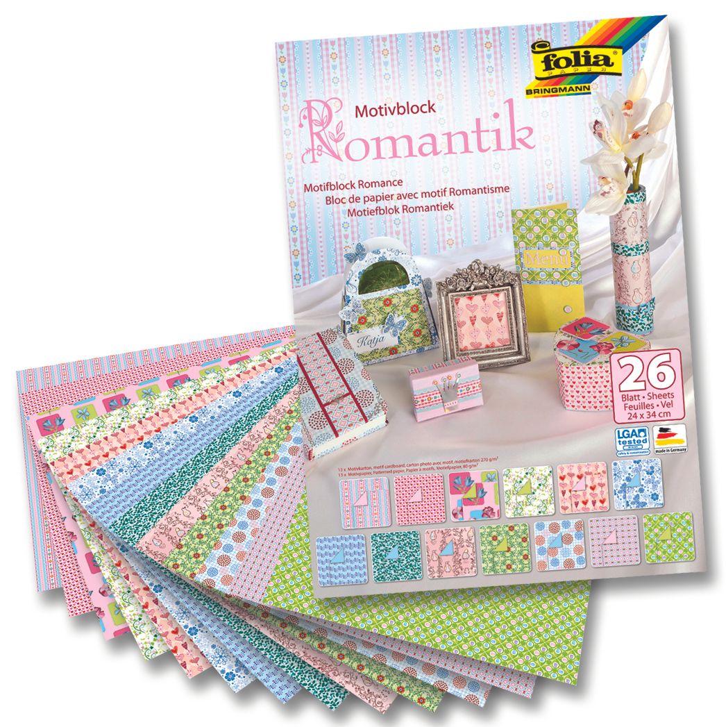 Folia blok s motivem - Romantika 24 × 34 cm