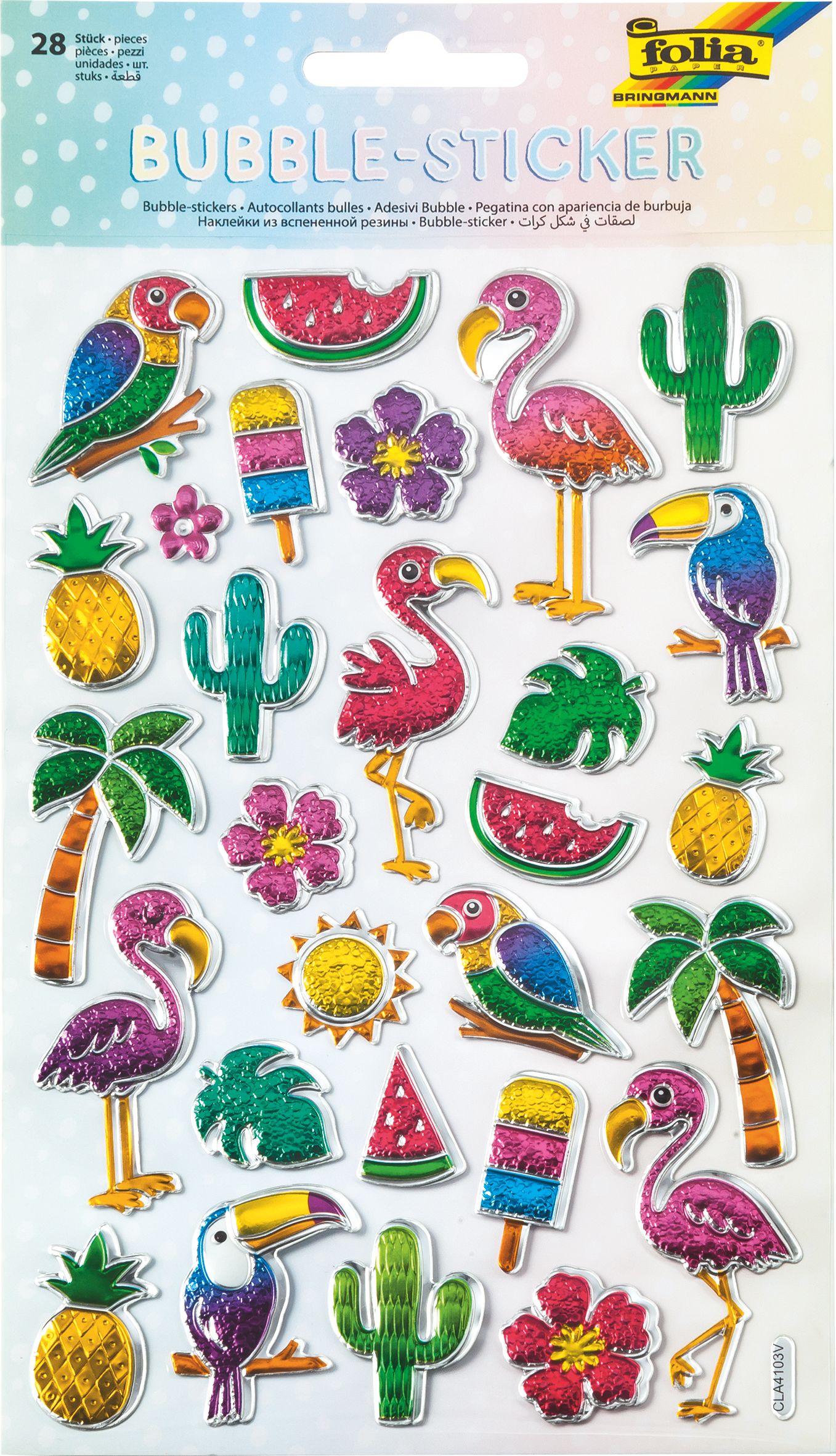 Folia bublinové samolepky - letní tématika